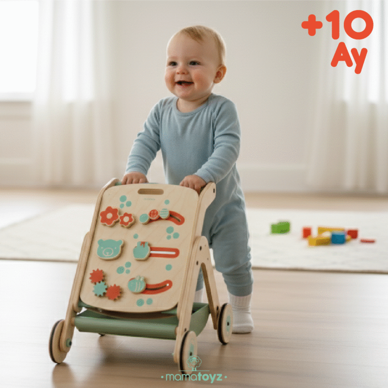 Trio Yürüteç Aktivite Masası Ahşap Chef | Mangal Versiyon