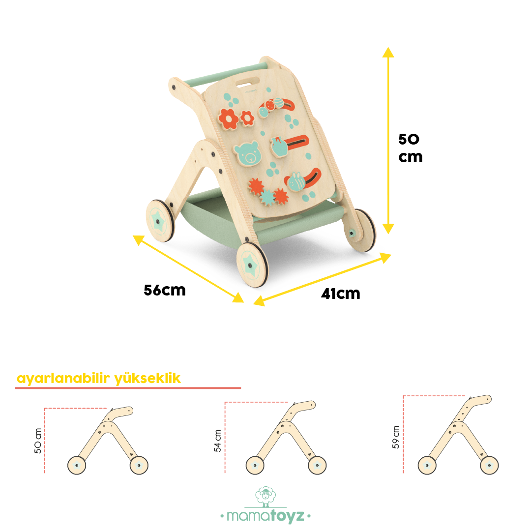 Trio Yürüteç Aktivite Masası Ahşap Chef | Mangal Versiyon 8 Trio Yürüteç Aktivite Masası Ahşap Chef | Mangal Versiyon - Görsel 8